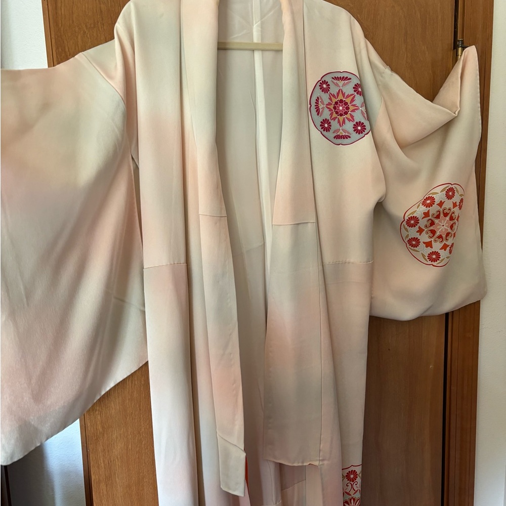 Women's Kimono Jacket robe - Pink Floral Design